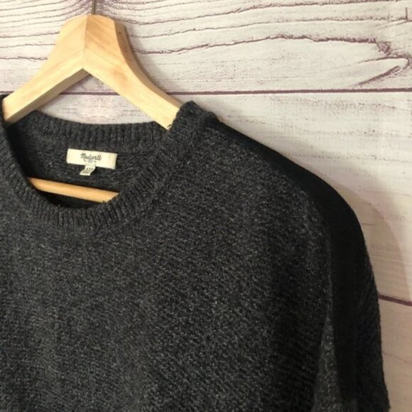 Madewell Textured Suede Pullover Crew Neck Sweater XXS - Picture 3 of 4